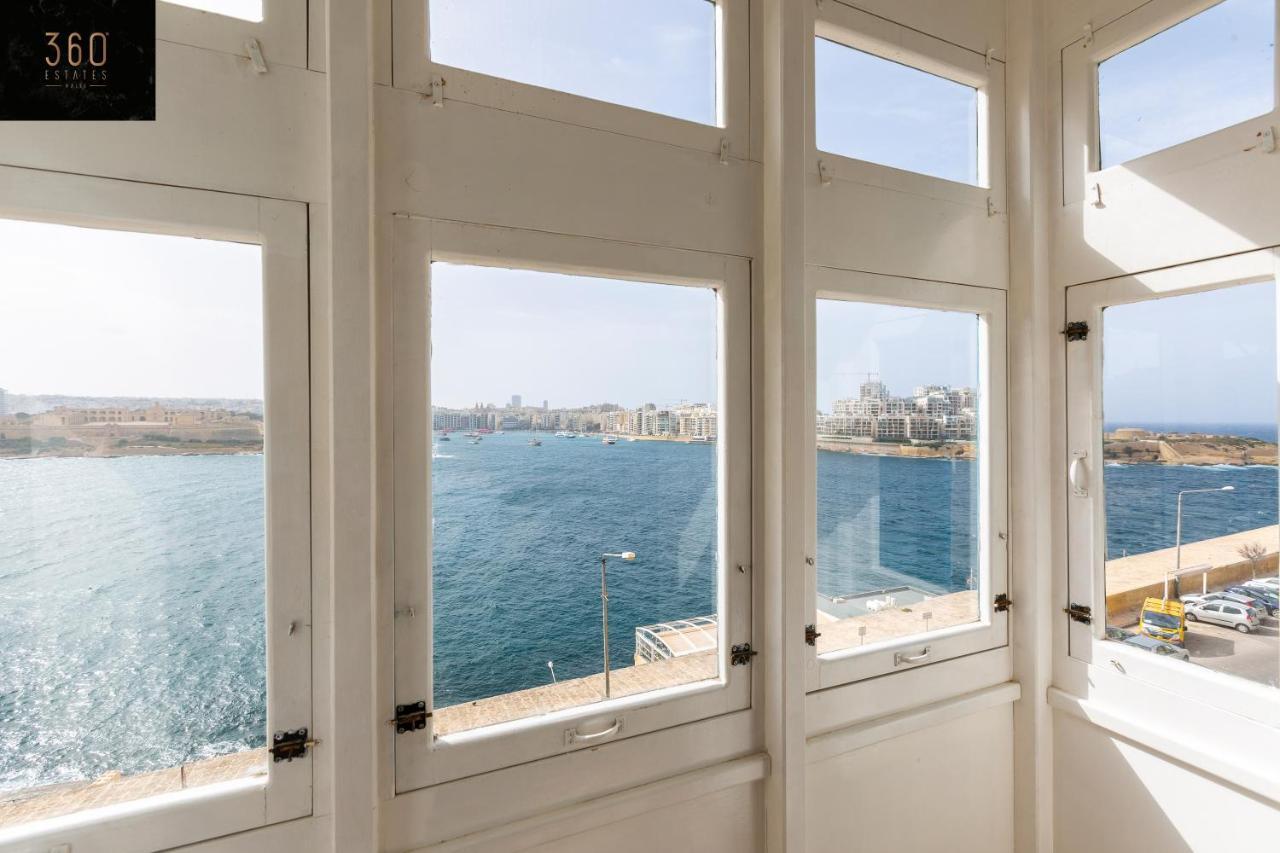 Seafront - Top Location, Top Floor With Wifi & Ac By 360 Estates Valletta Exteriör bild